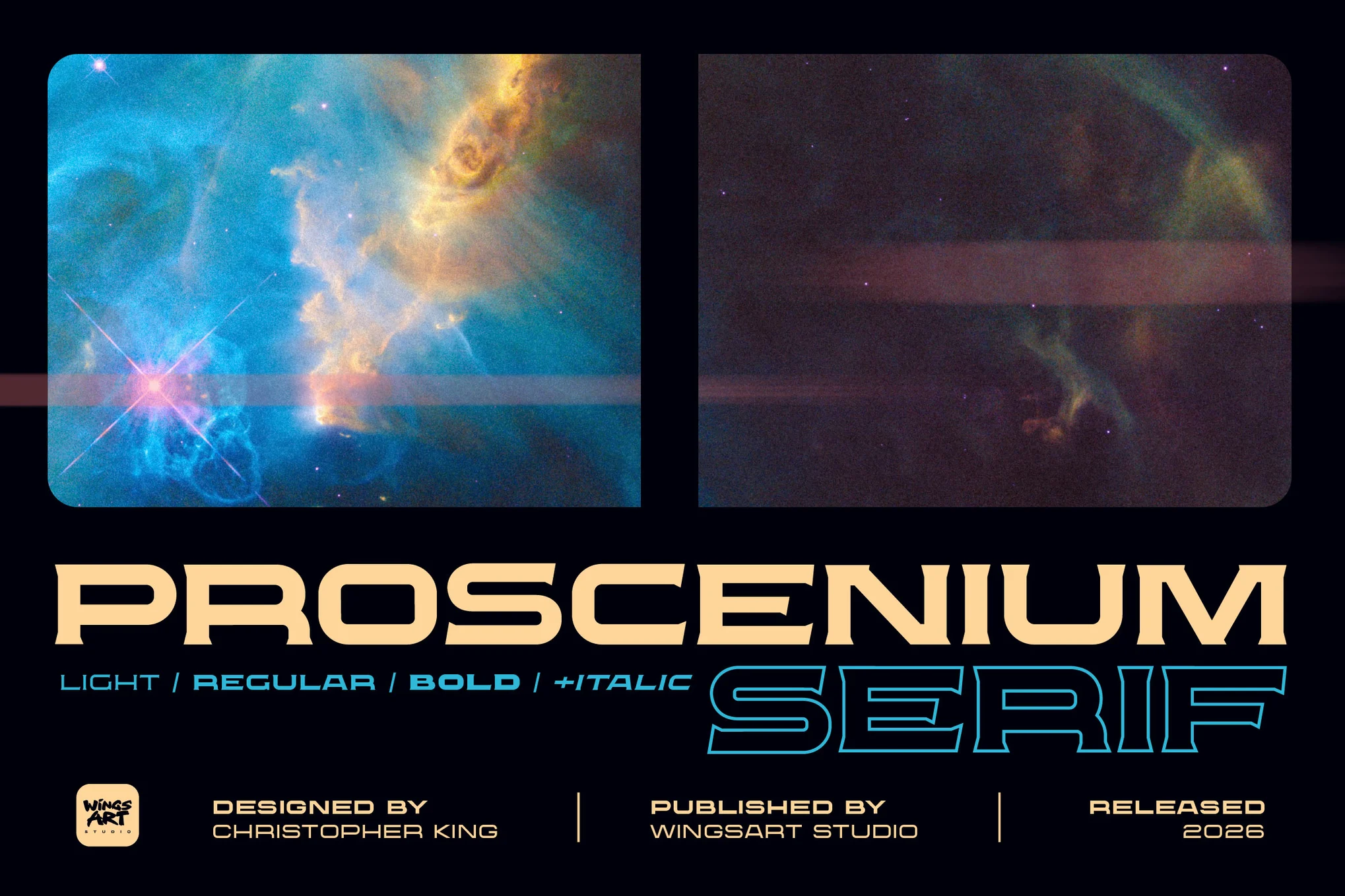 Proscenium Serif - A Widescreen Title Font Designe