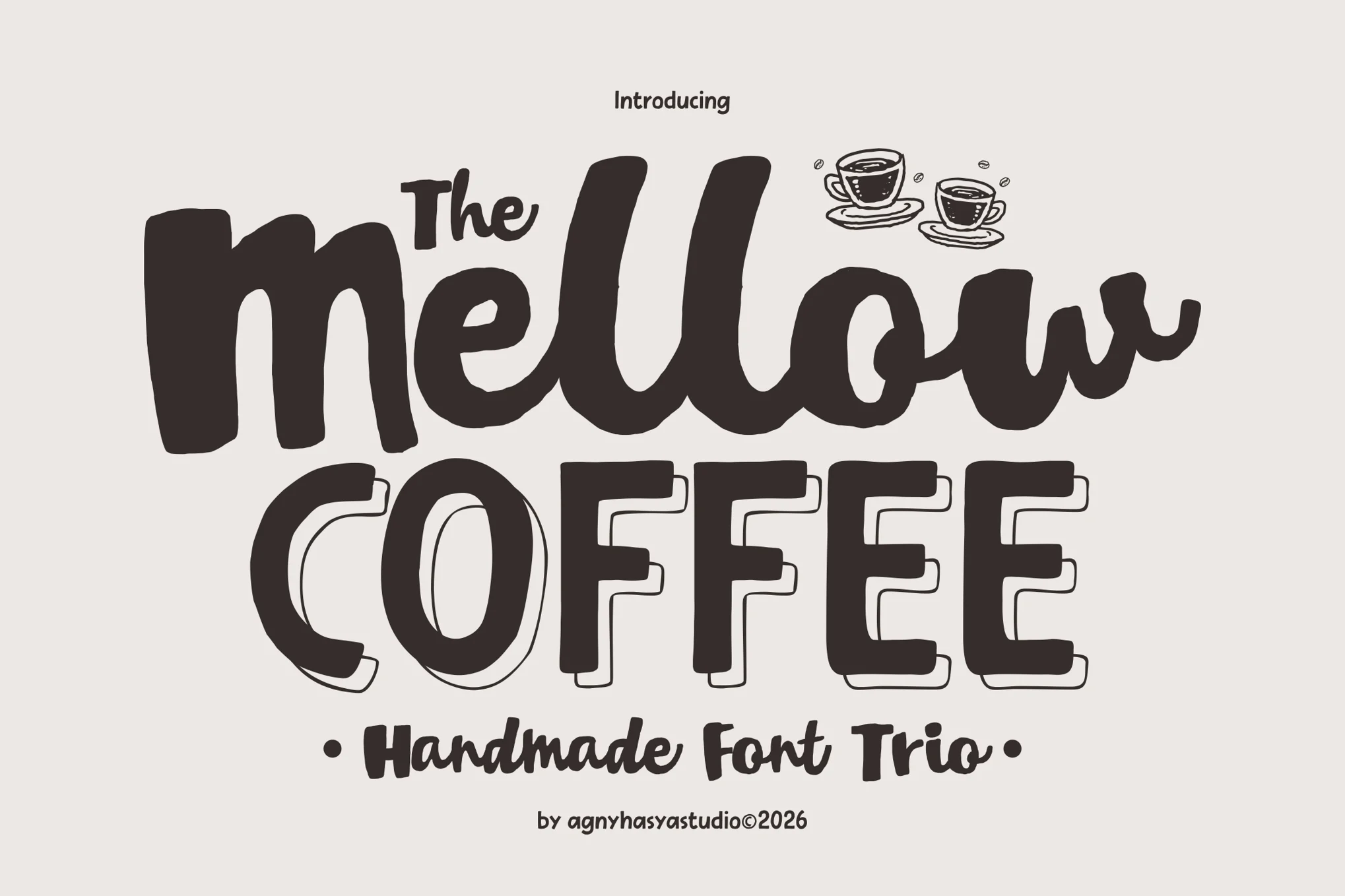Mellow Coffee - Handmade Font Trio