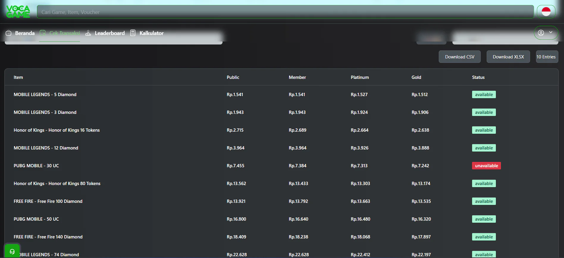 Web Topup Games dan PPOB Otomatis VocaTopup 3