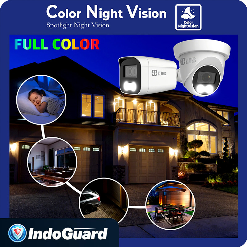 4K Security Camera with Color Night Vision