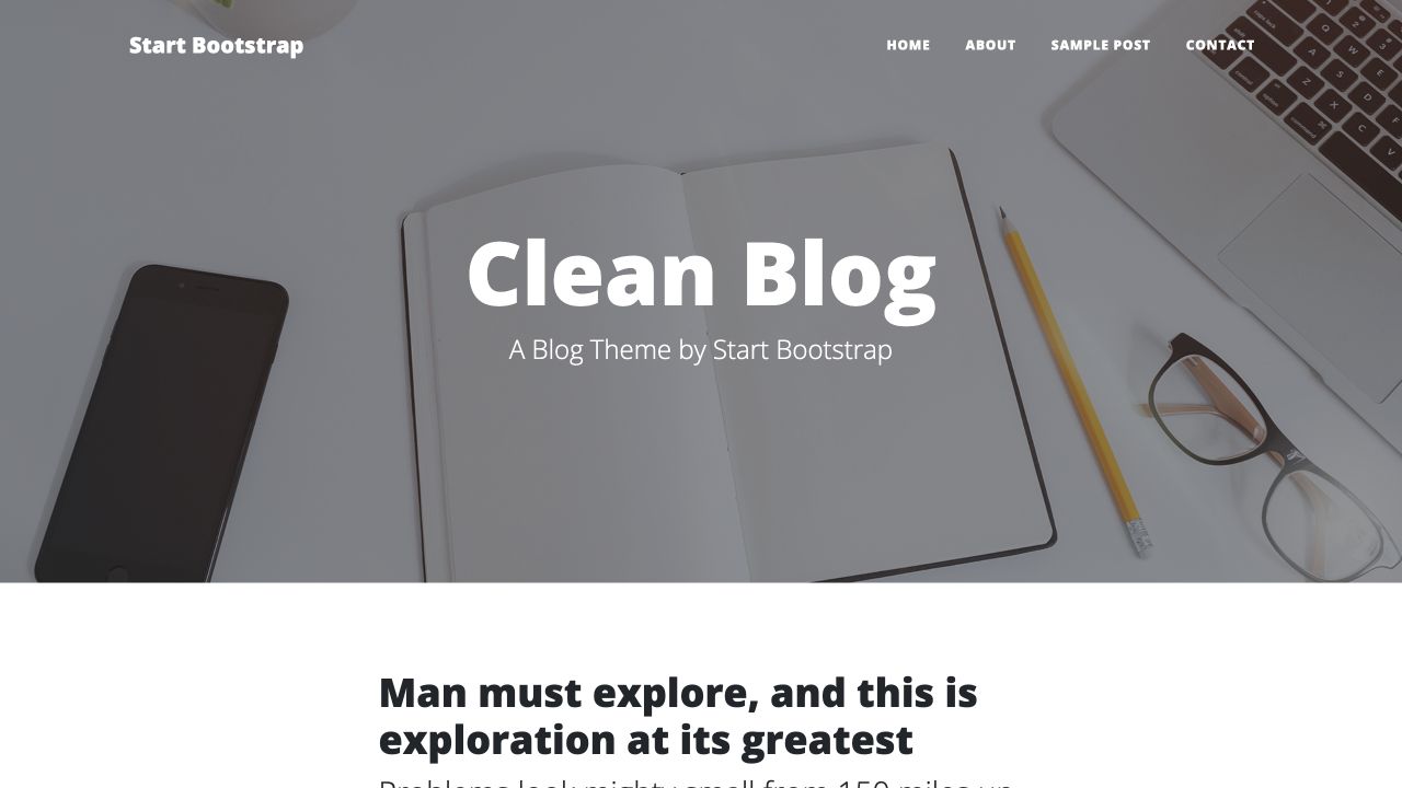 Clean Blog – Bootstrap Blog Theme