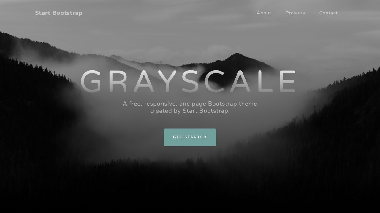 Grayscale – Modern Landing Page Theme