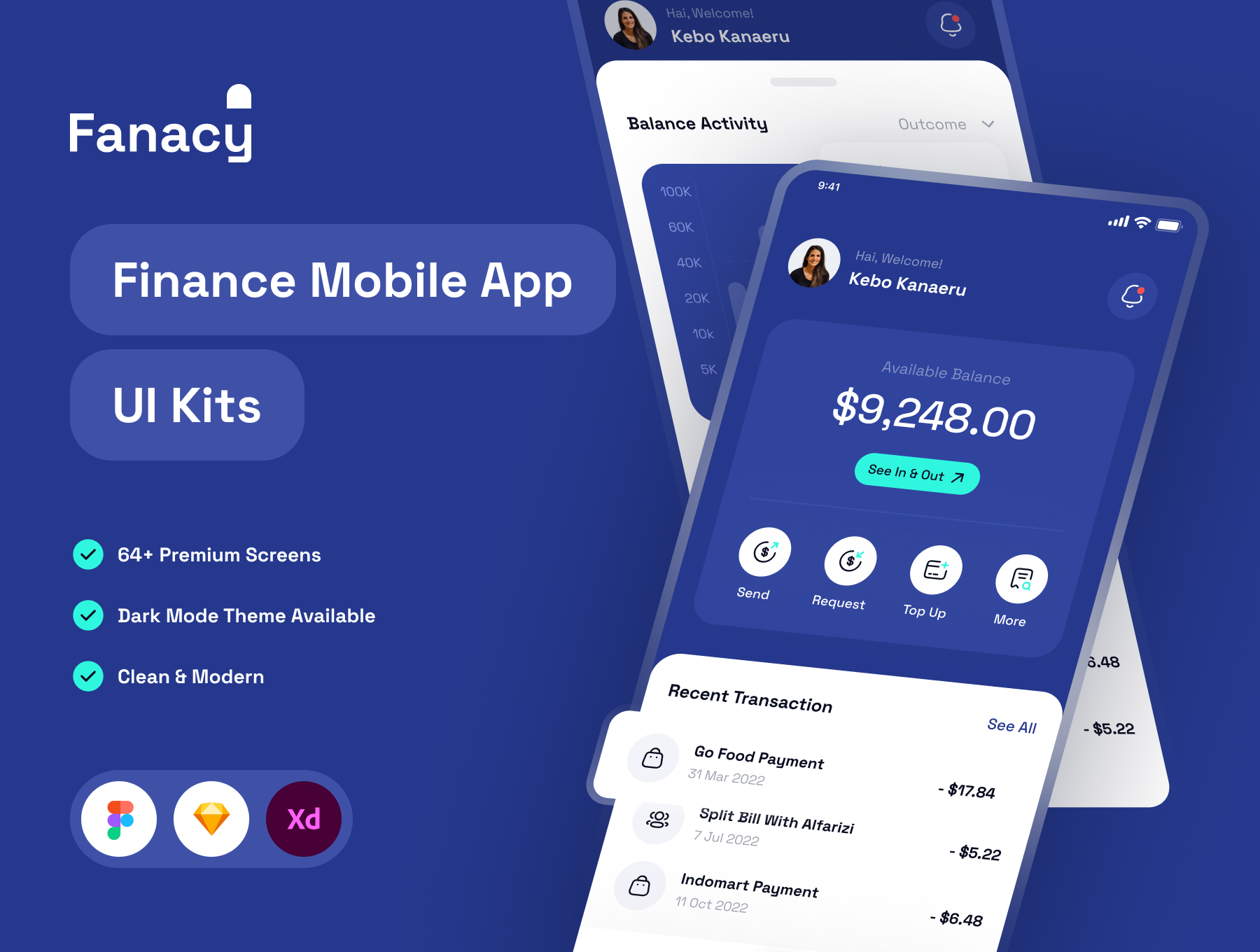 Fanacy – Finance Mobile App UI Kit 2