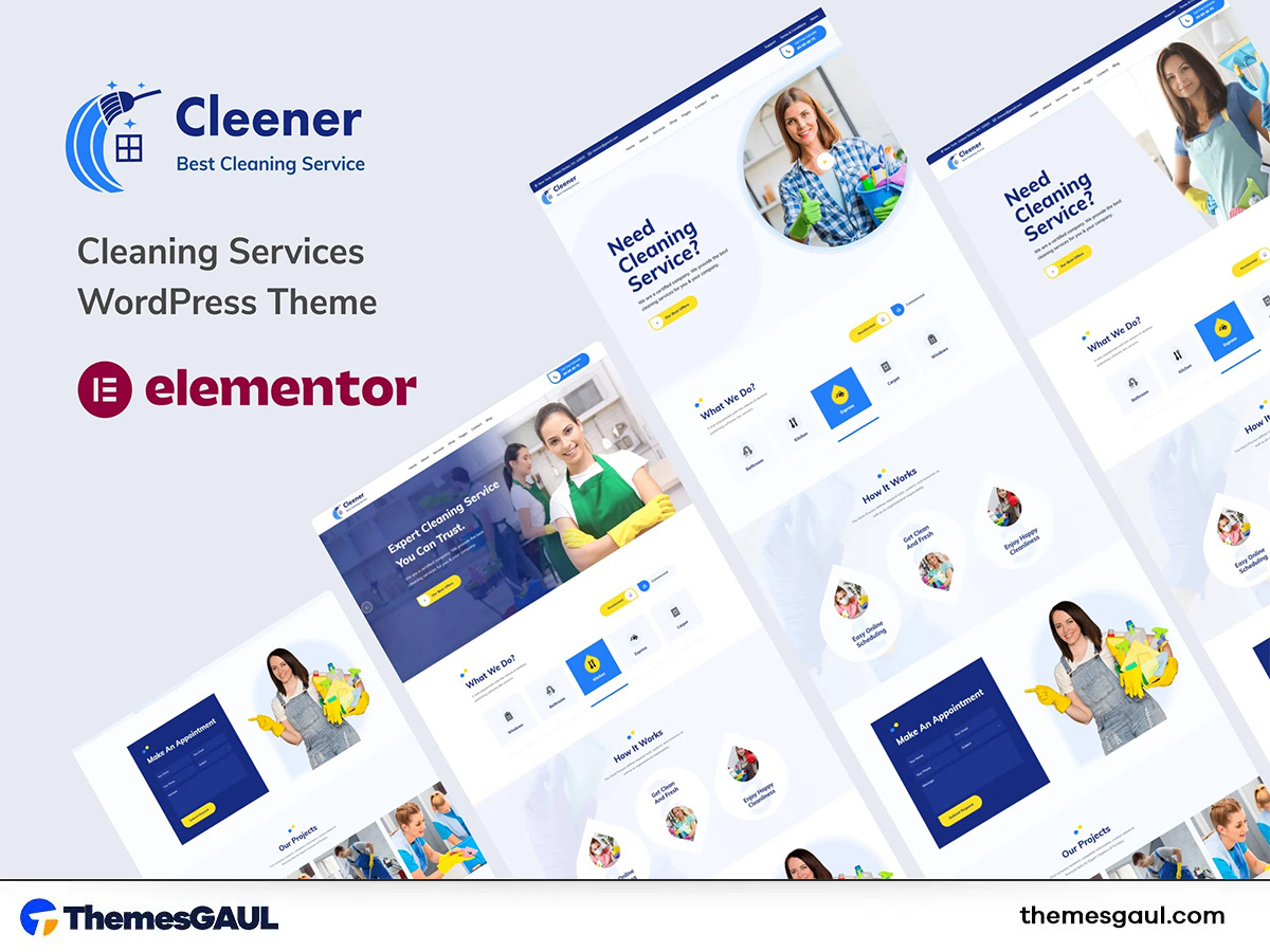 Cleener – Cleaning Services WordPress Theme