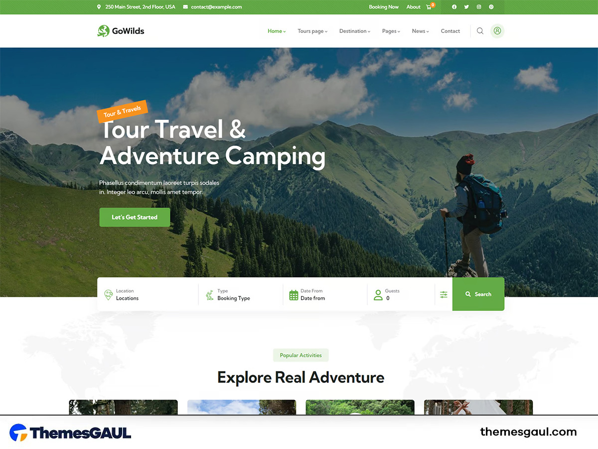 Gowilds – Travel & Tour Booking WordPress Theme