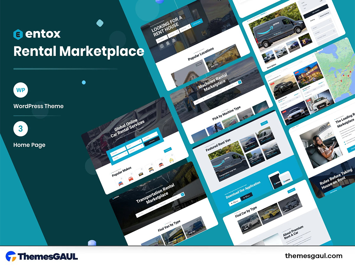 Rental Marketplace WordPress Theme – Entox