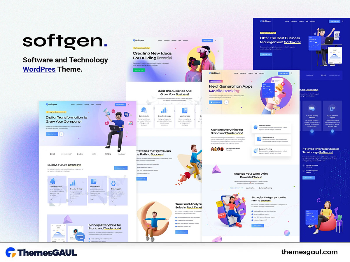 Softgen – Software & Technology WordPress Theme