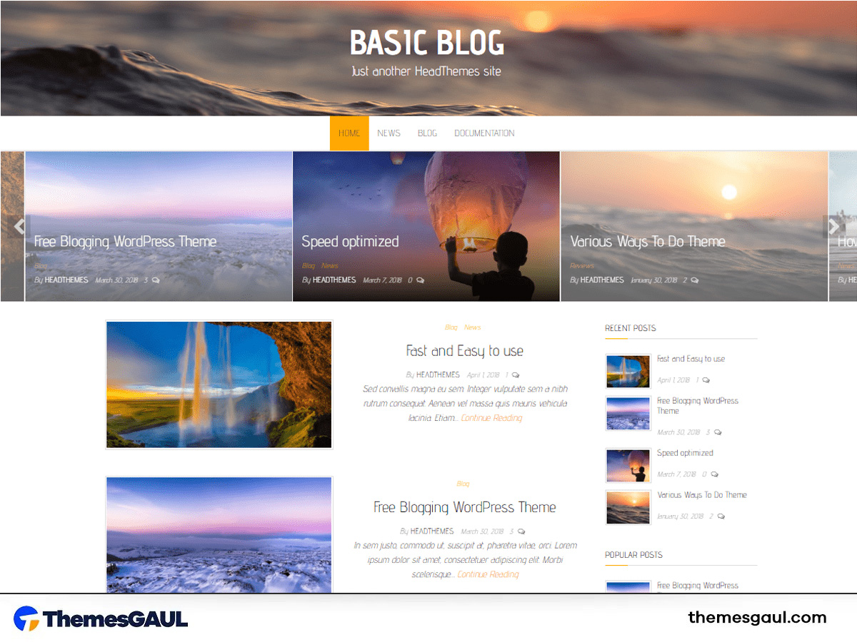 Basic Blog Theme
