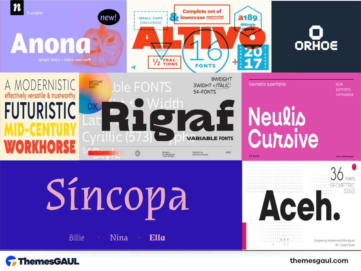 Trendy Font Set