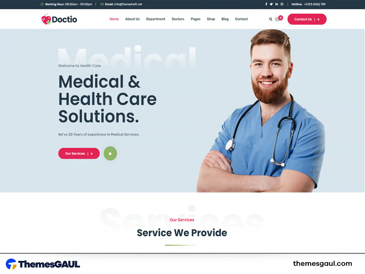 Doctio – Medical Health WordPress Theme