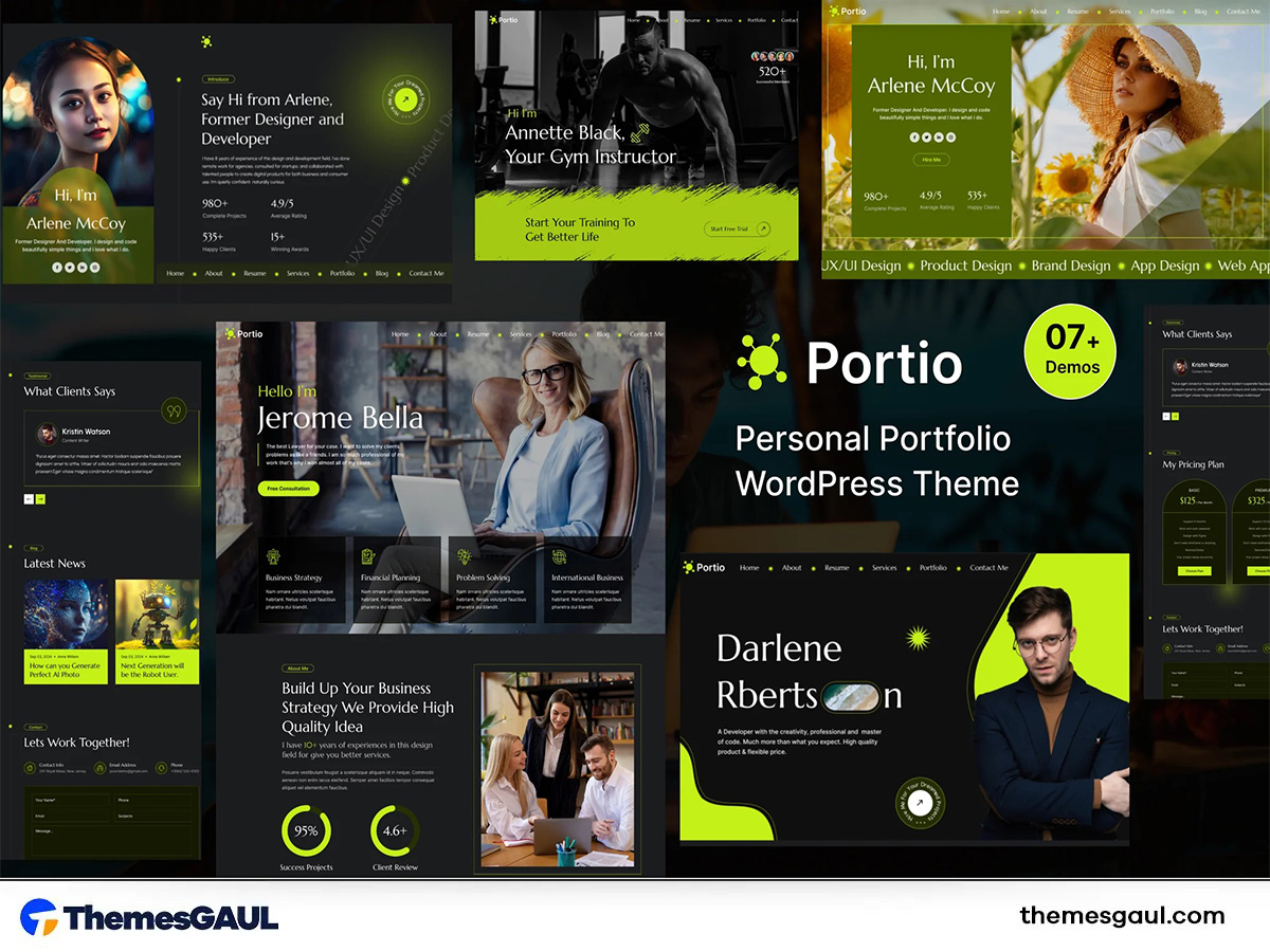 Portio – Personal Portfolio Resume WordPress Theme