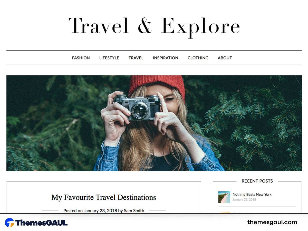 Basic Travel Blog Theme
