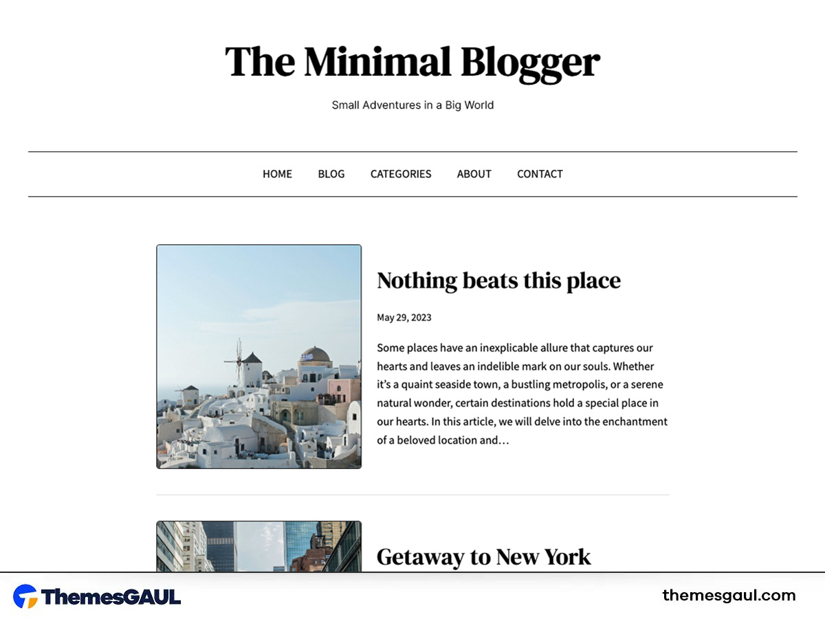 Minimal Blog Theme