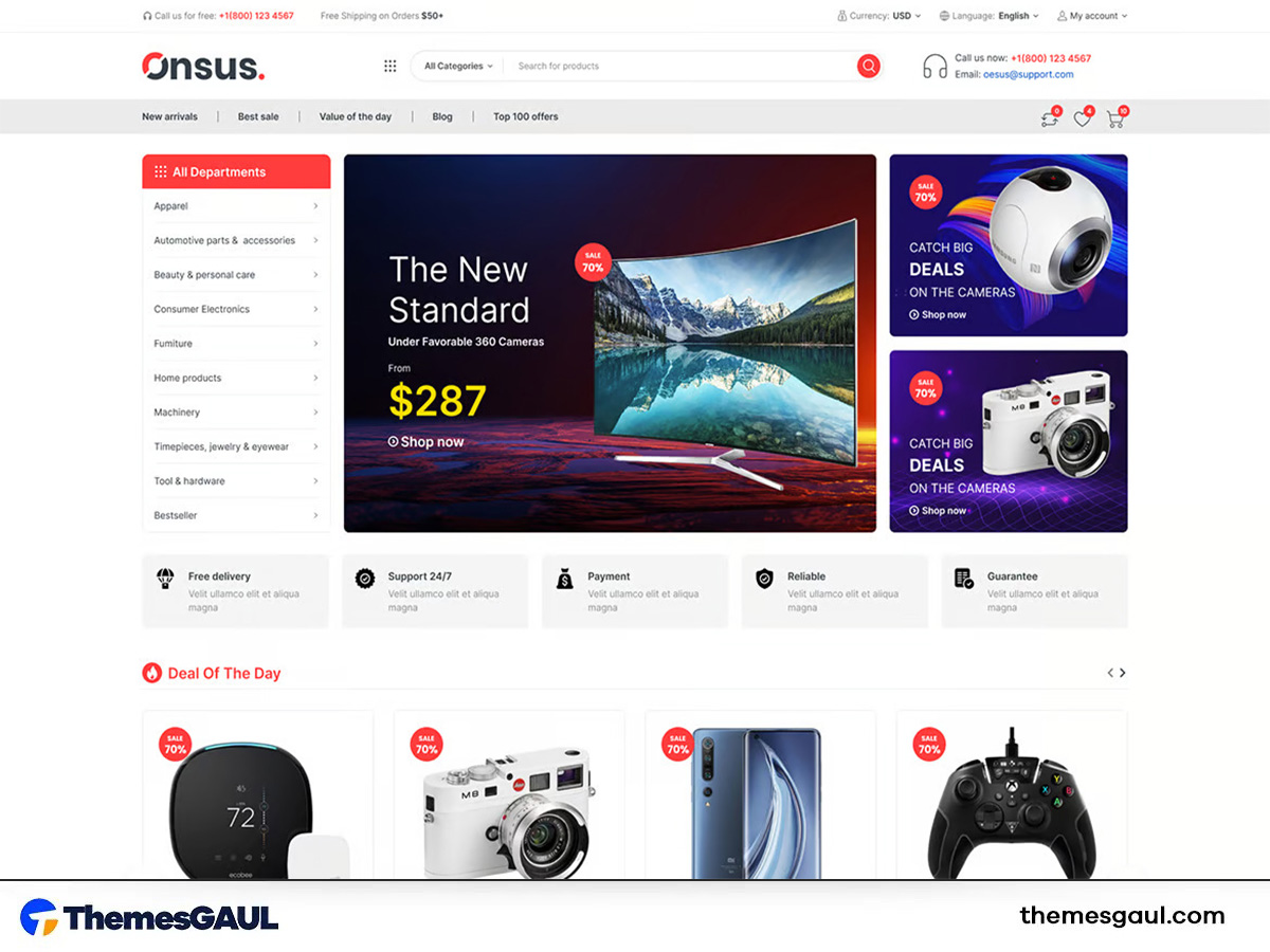 Onsus – Electronics E-commerce WordPress Theme