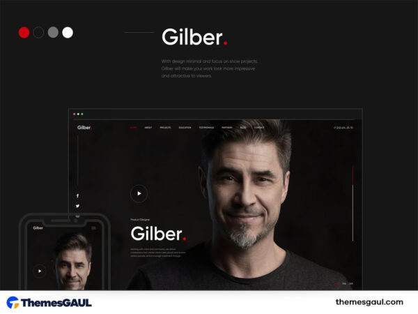 Gilber – Personal CV/Resume WordPress Theme