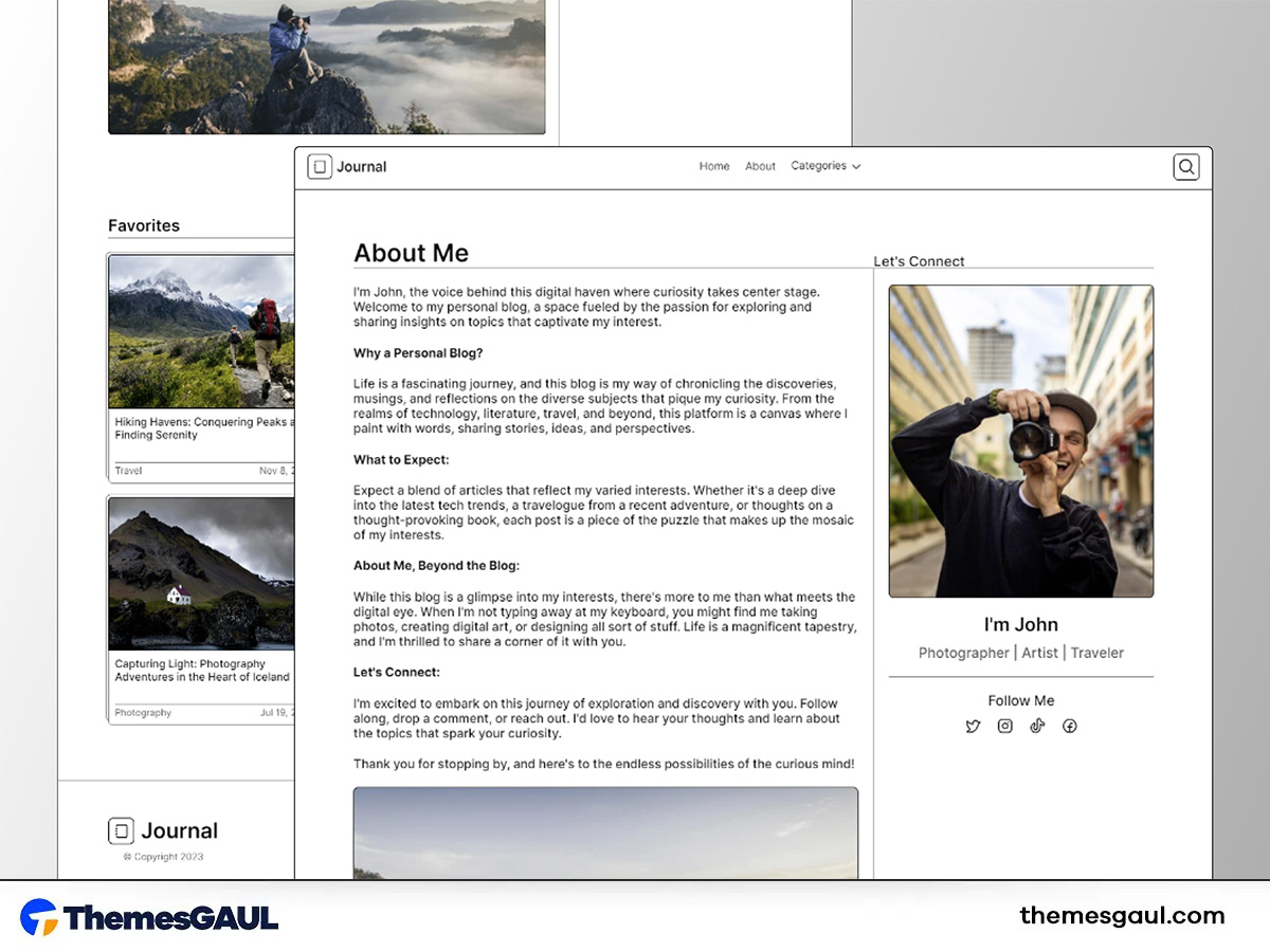 Journal Blogger Template