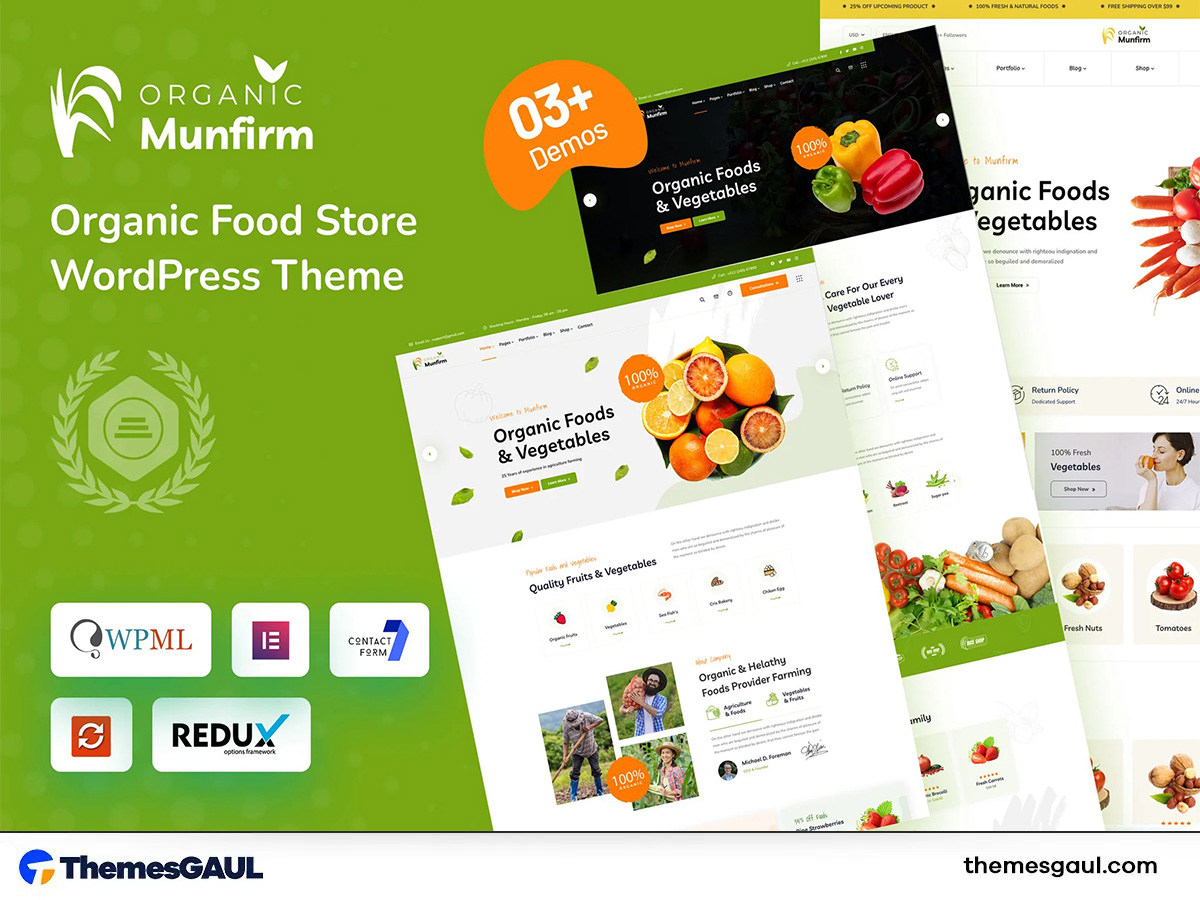 Munfirm – Organic Food Store WordPress Theme